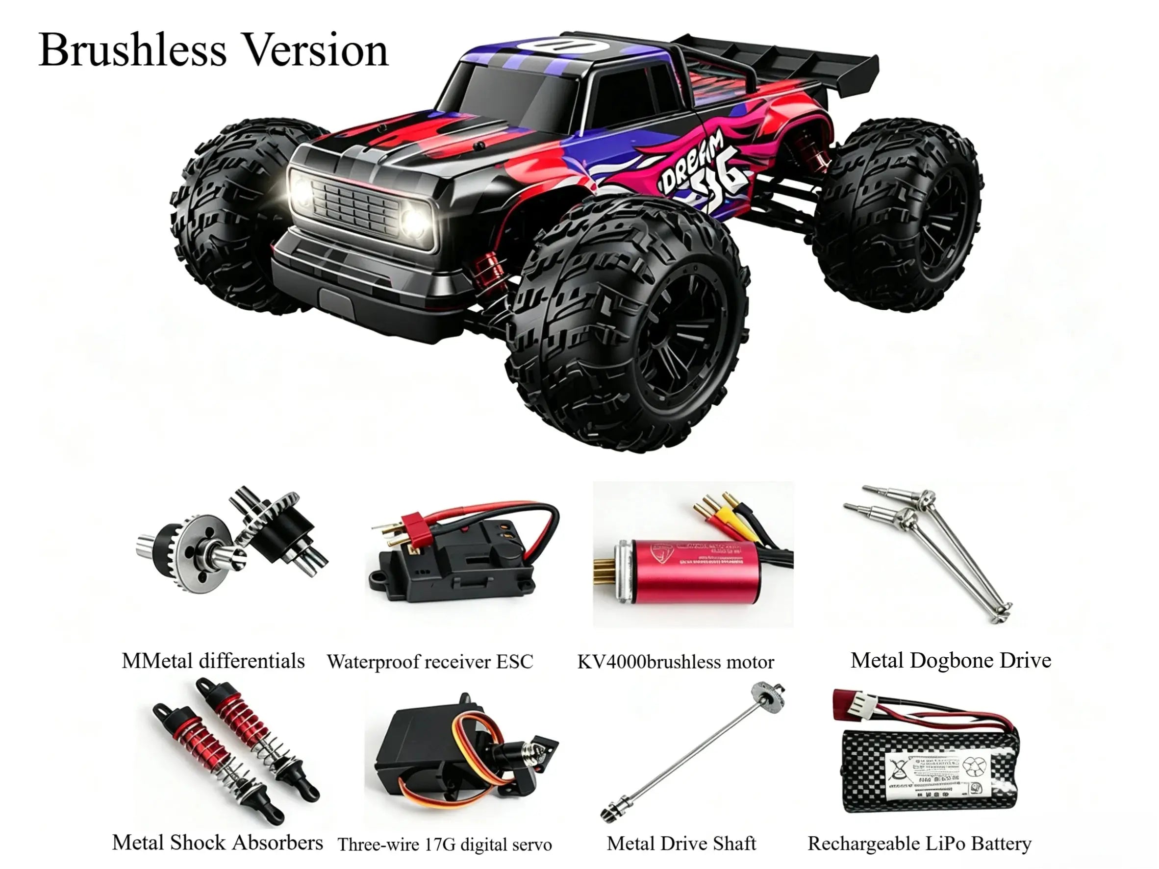 1:16 Scale 4WD RC Monster Truck for Off-Road Fun ZD-pro RC