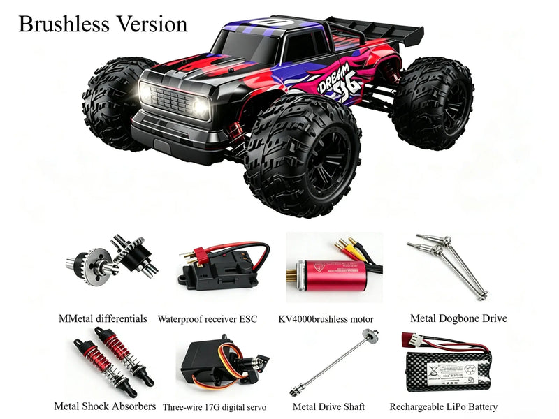1:16 Scale 4WD RC Monster Truck for Off-Road Fun ZD-pro RC