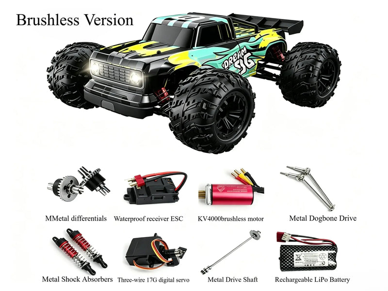 1:16 Scale 4WD RC Monster Truck for Off-Road Fun ZD-pro RC
