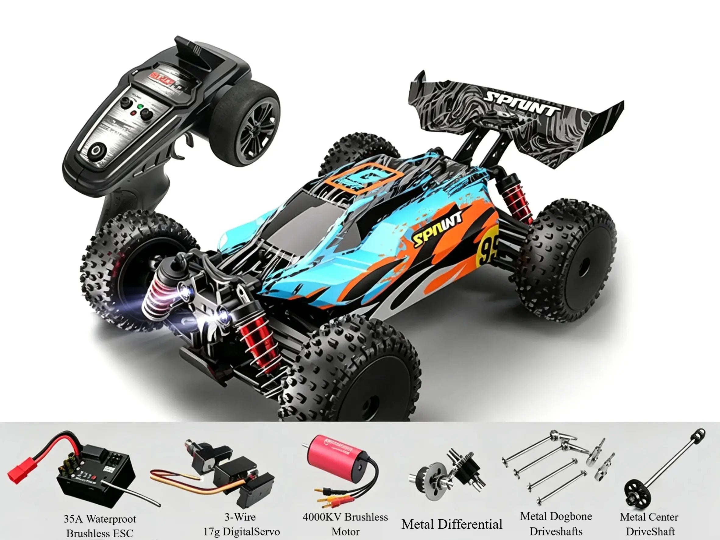 4WD RC Off-Road Buggy Brushed & Brushless Versions ZD-pro RC