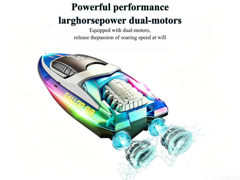 RC Speedboat, 2.4GHz Remote Boat with Long Playtime ZD-pro RC