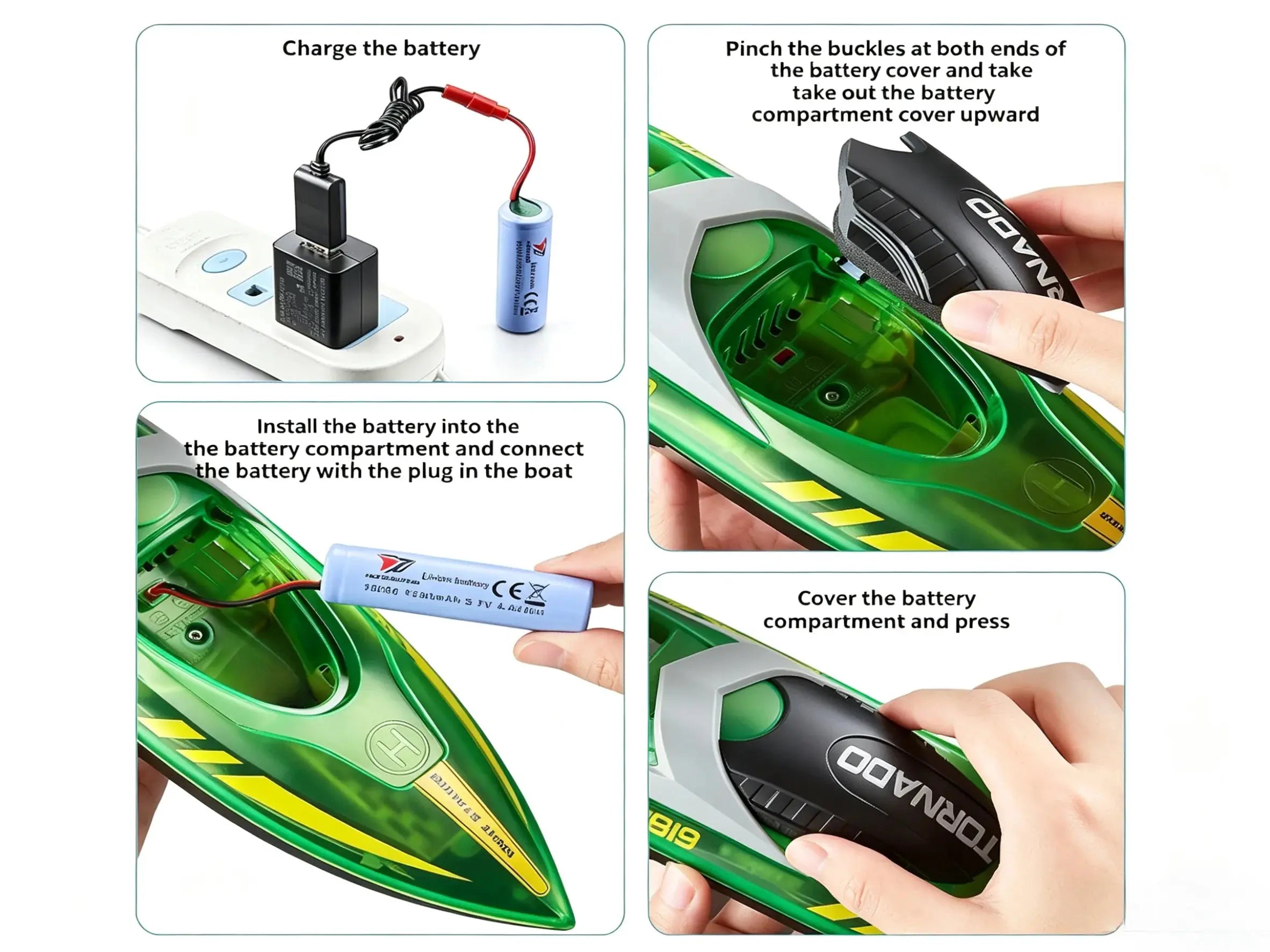 RC Speedboat, 2.4GHz Remote Boat with Long Playtime ZD-pro RC