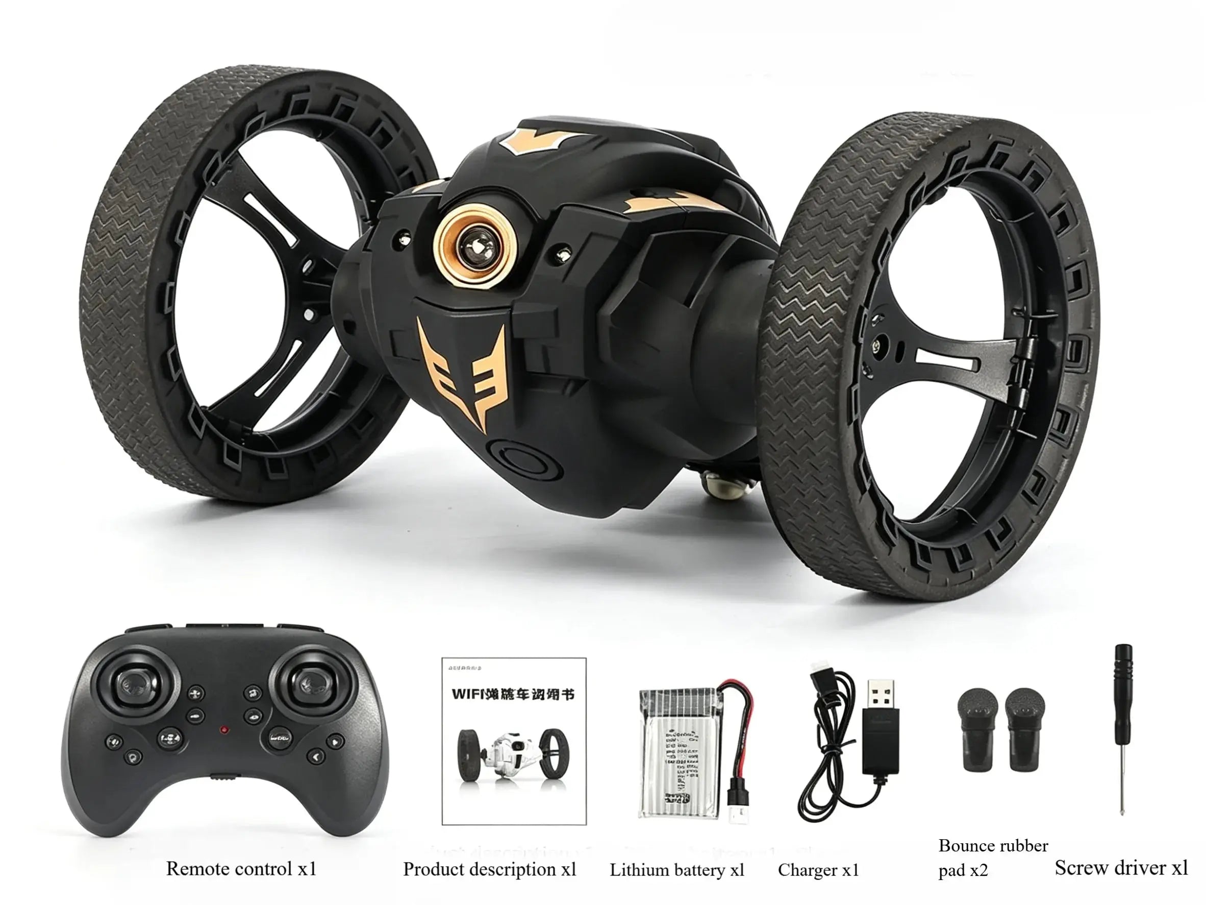 Retractable Wheel Bounce RC Stunt Car with Light & Sound ZD-pro RC