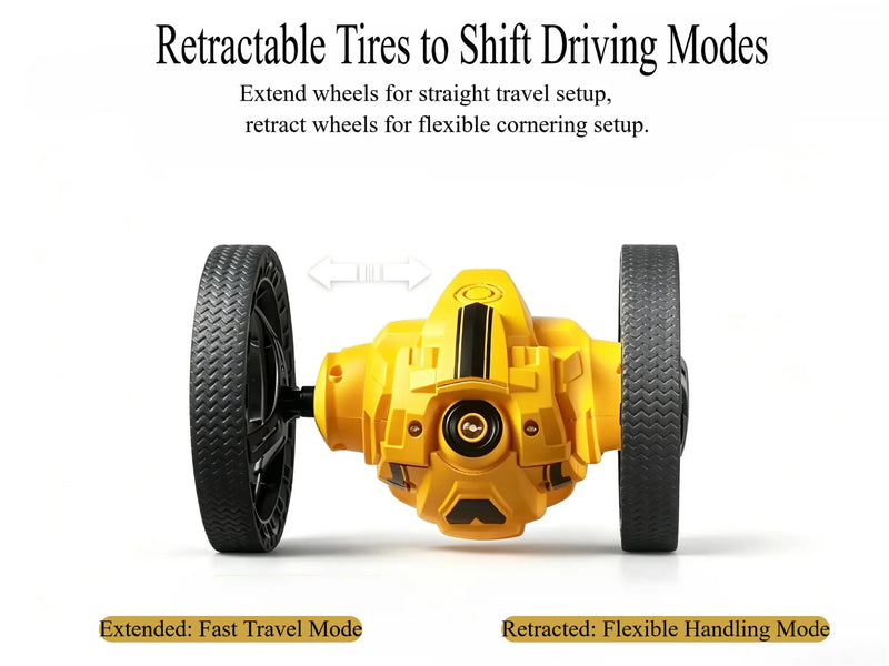 Retractable Wheel Bounce RC Stunt Car with Light & Sound ZD-pro RC