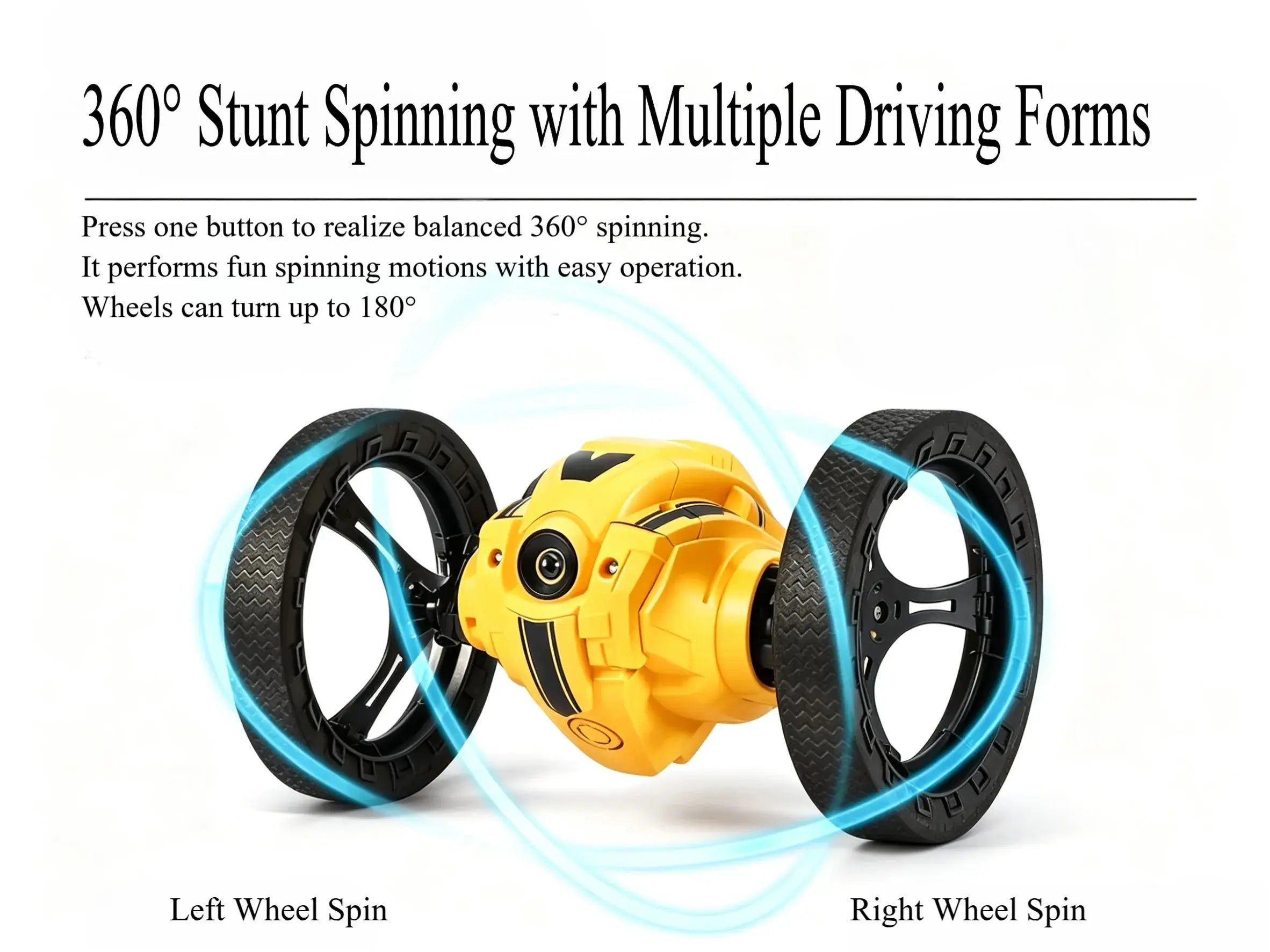 Retractable Wheel Bounce RC Stunt Car with Light & Sound ZD-pro RC