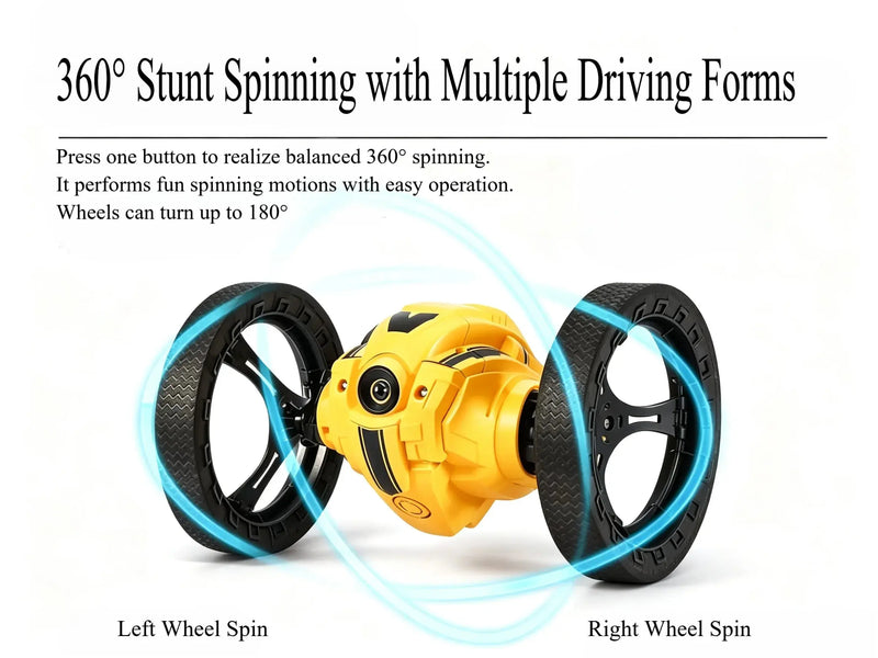 Retractable Wheel Bounce RC Stunt Car with Light & Sound ZD-pro RC