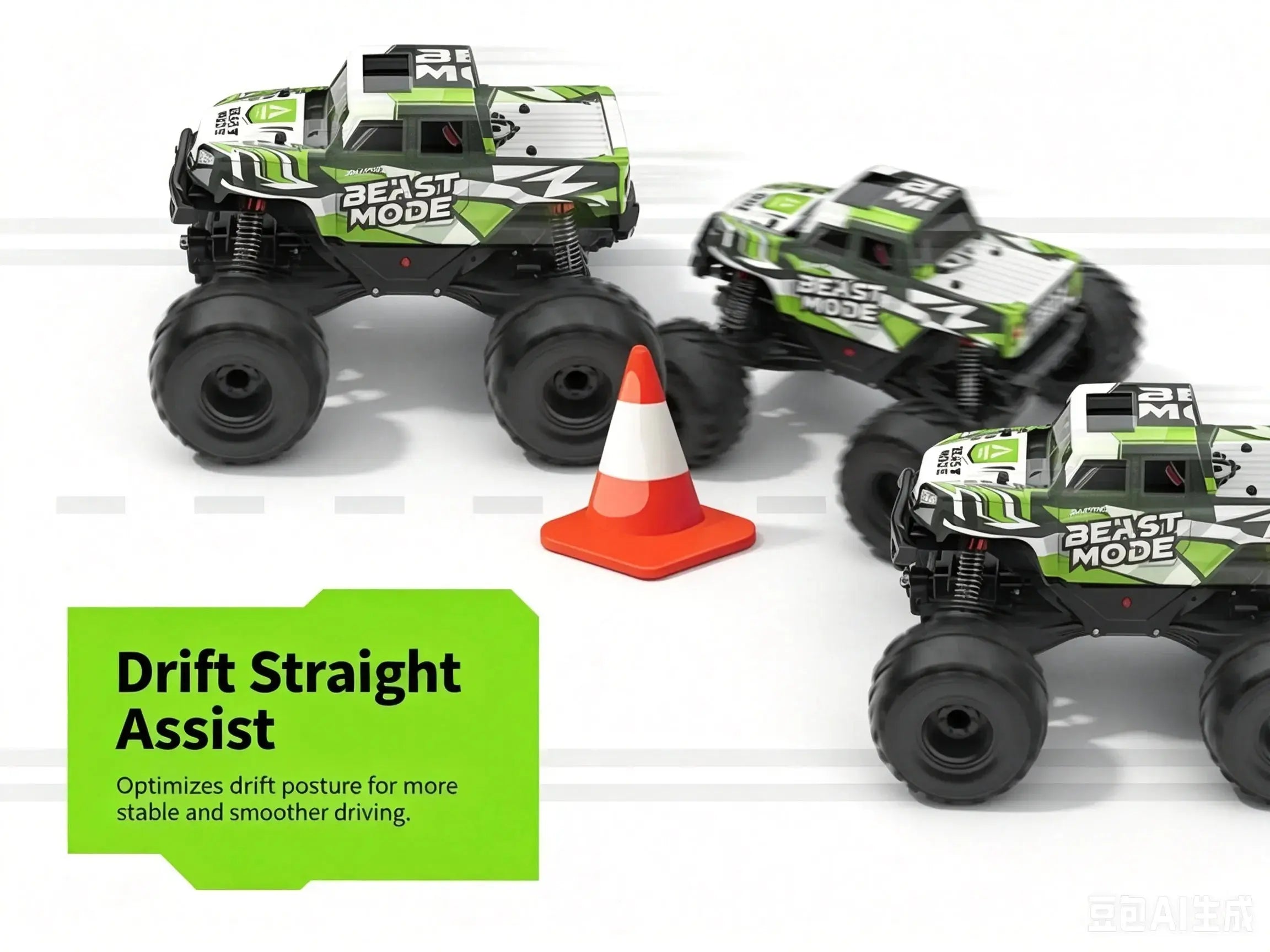 AI Voice Control RC Stunt Monster Truck, 4WD High Speed Off Road Car ZD-pro RC