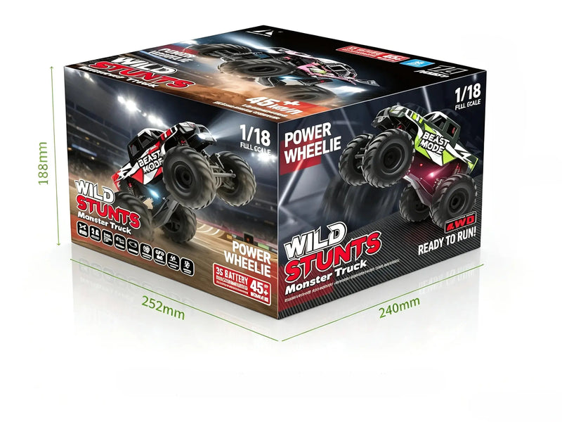 AI Voice Control RC Stunt Monster Truck, 4WD High Speed Off Road Car ZD-pro RC