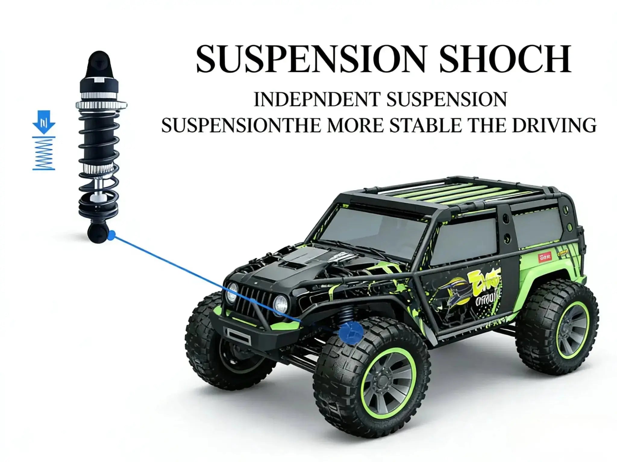 RC Off-Road Vehicle 1:10 - Introduction to shock absorption - ZD-pro RC