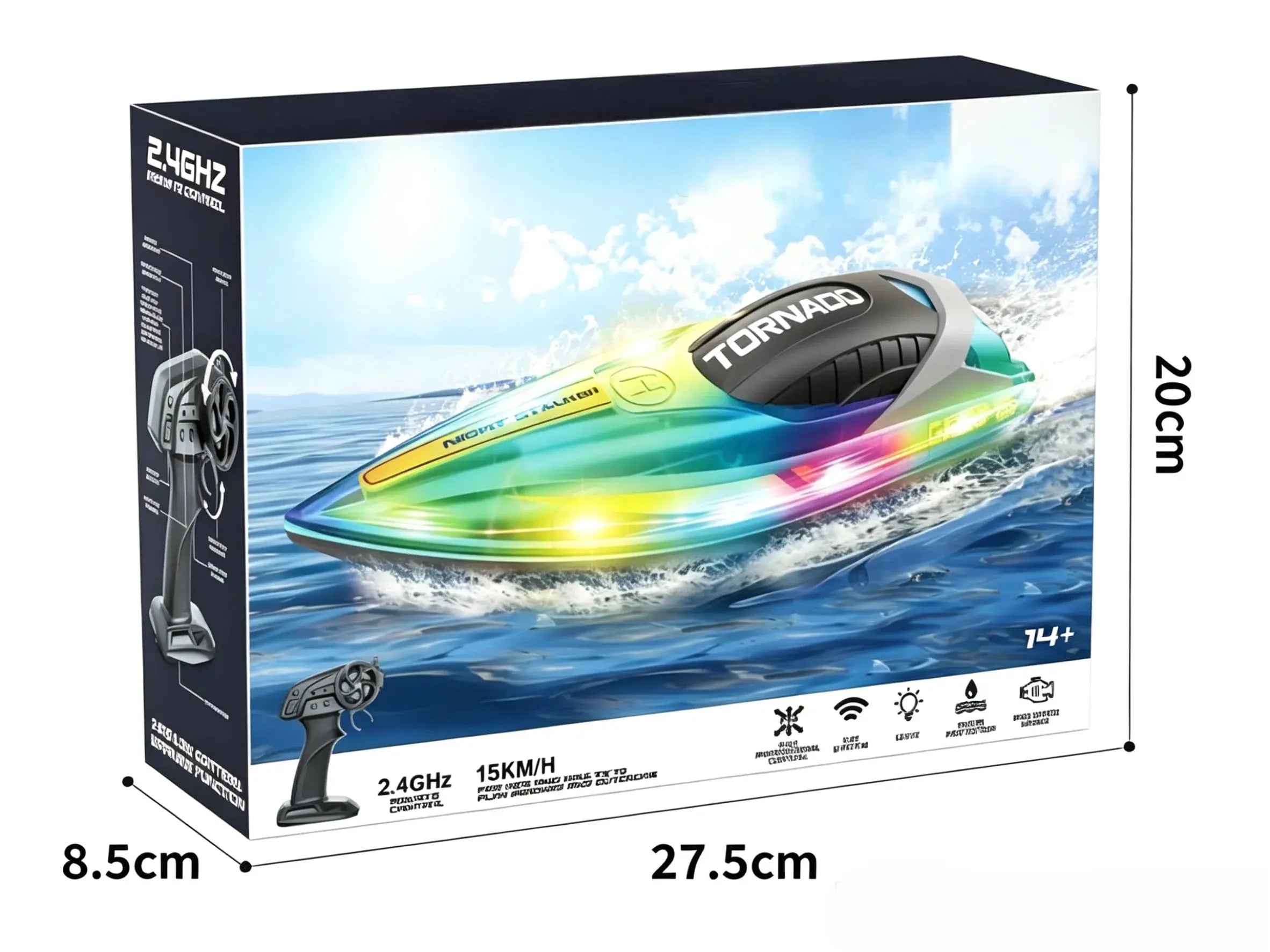 RC Speedboat, 2.4GHz Remote Boat with Long Playtime ZD-pro RC