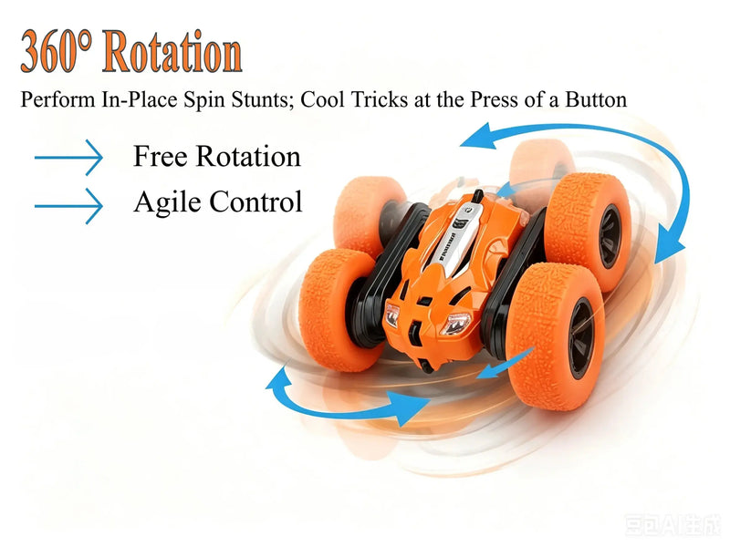 2‑Sided Stunt RC Drift Car, 360° Rotation, Flips & LED Lights ZD-pro RC