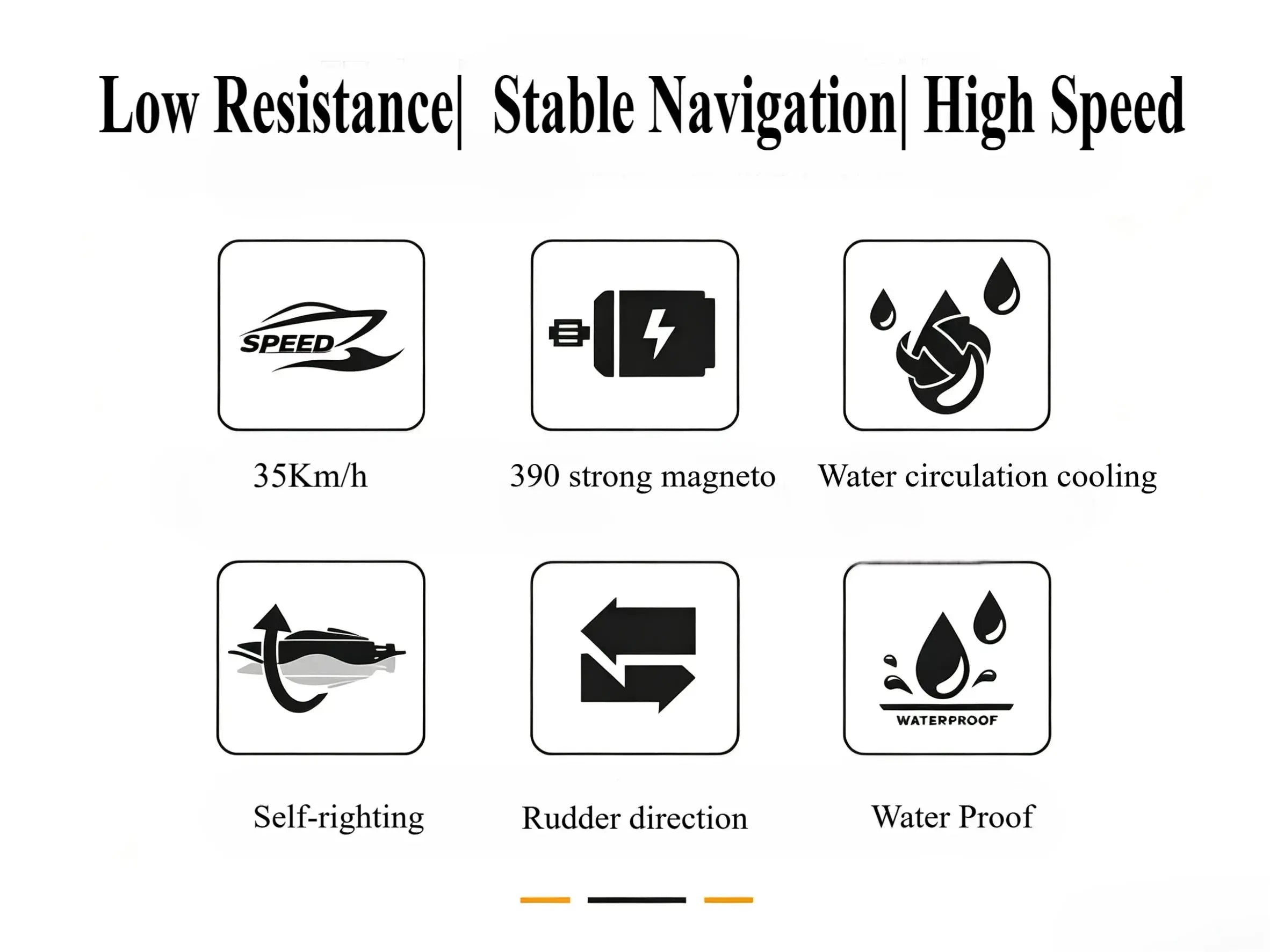 ZD912-A 35KM/H RC Boat with Self-Righting Design ZD-pro RC