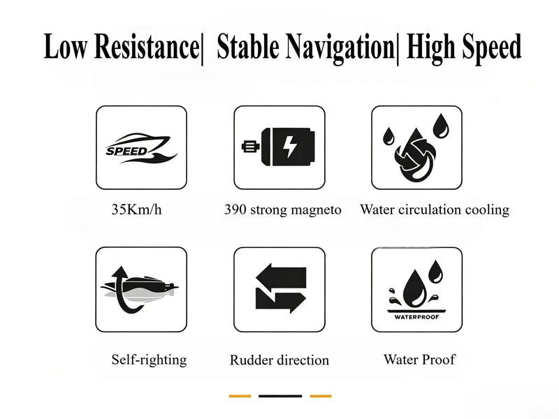 ZD912-A 35KM/H RC Boat with Self-Righting Design ZD-pro RC
