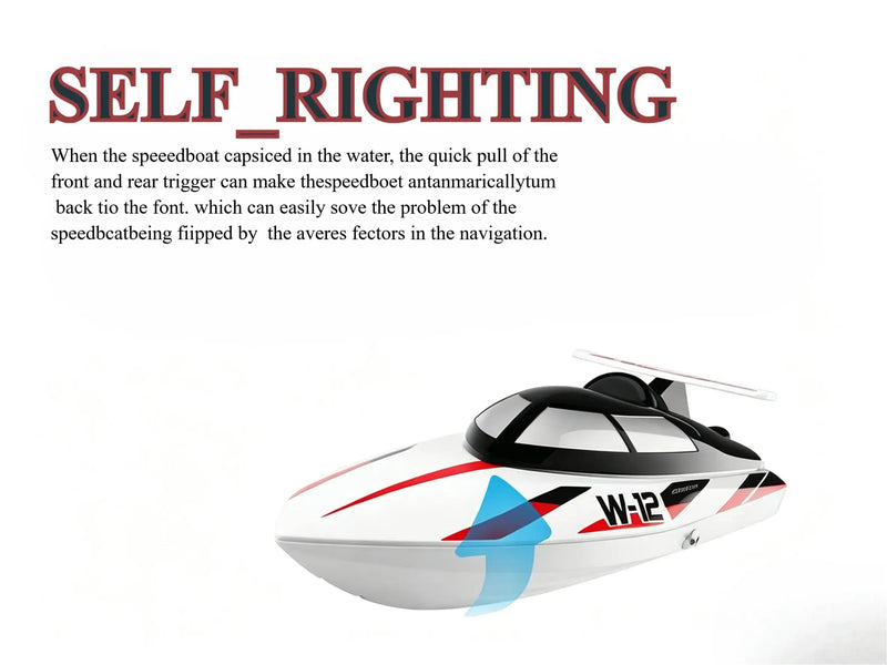 ZD912-A 35KM/H RC Boat with Self-Righting Design ZD-pro RC