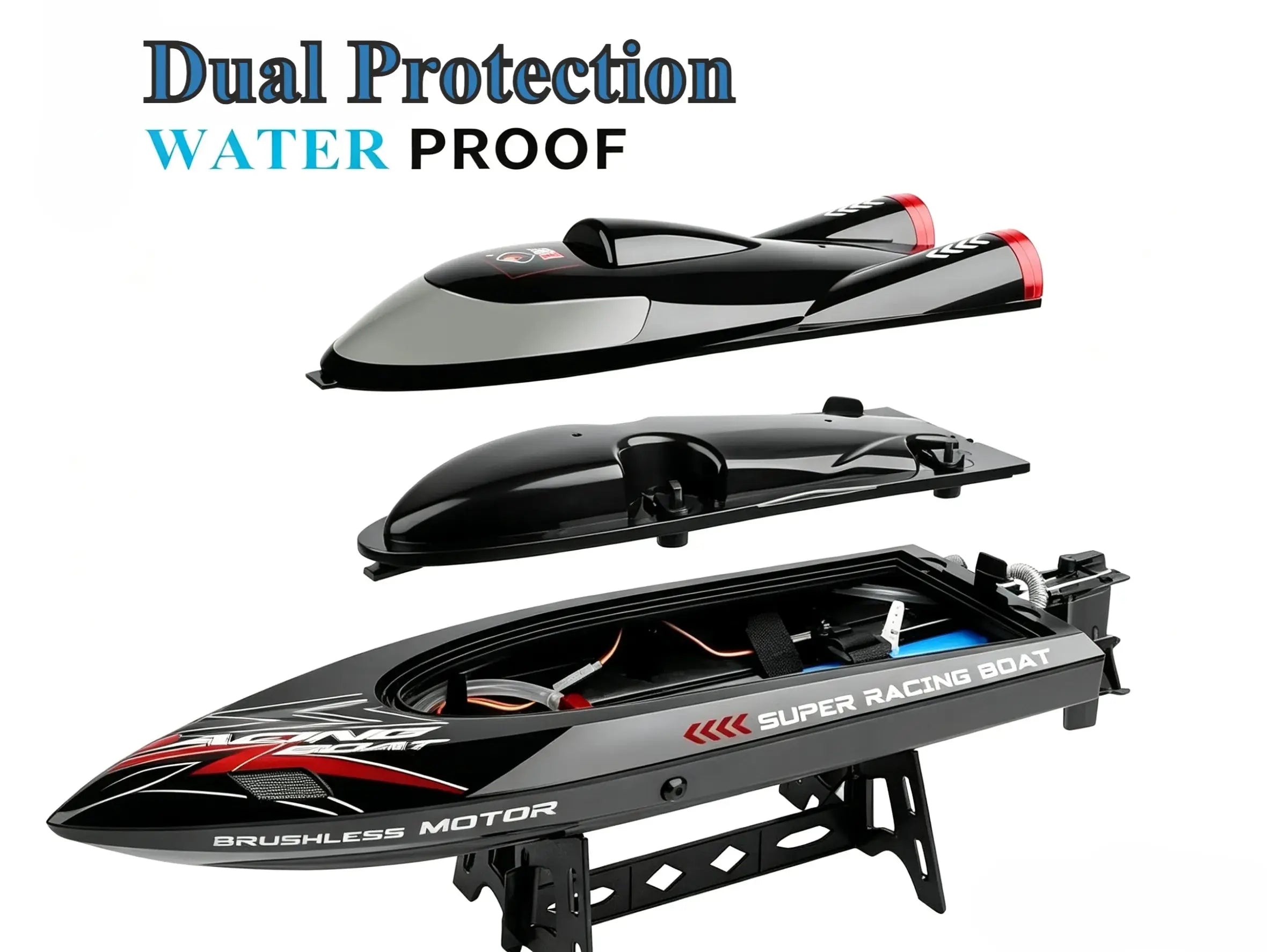 ZD916 Brushless RC Boat, 55km/h with 2.4GHz Control ZD-pro RC