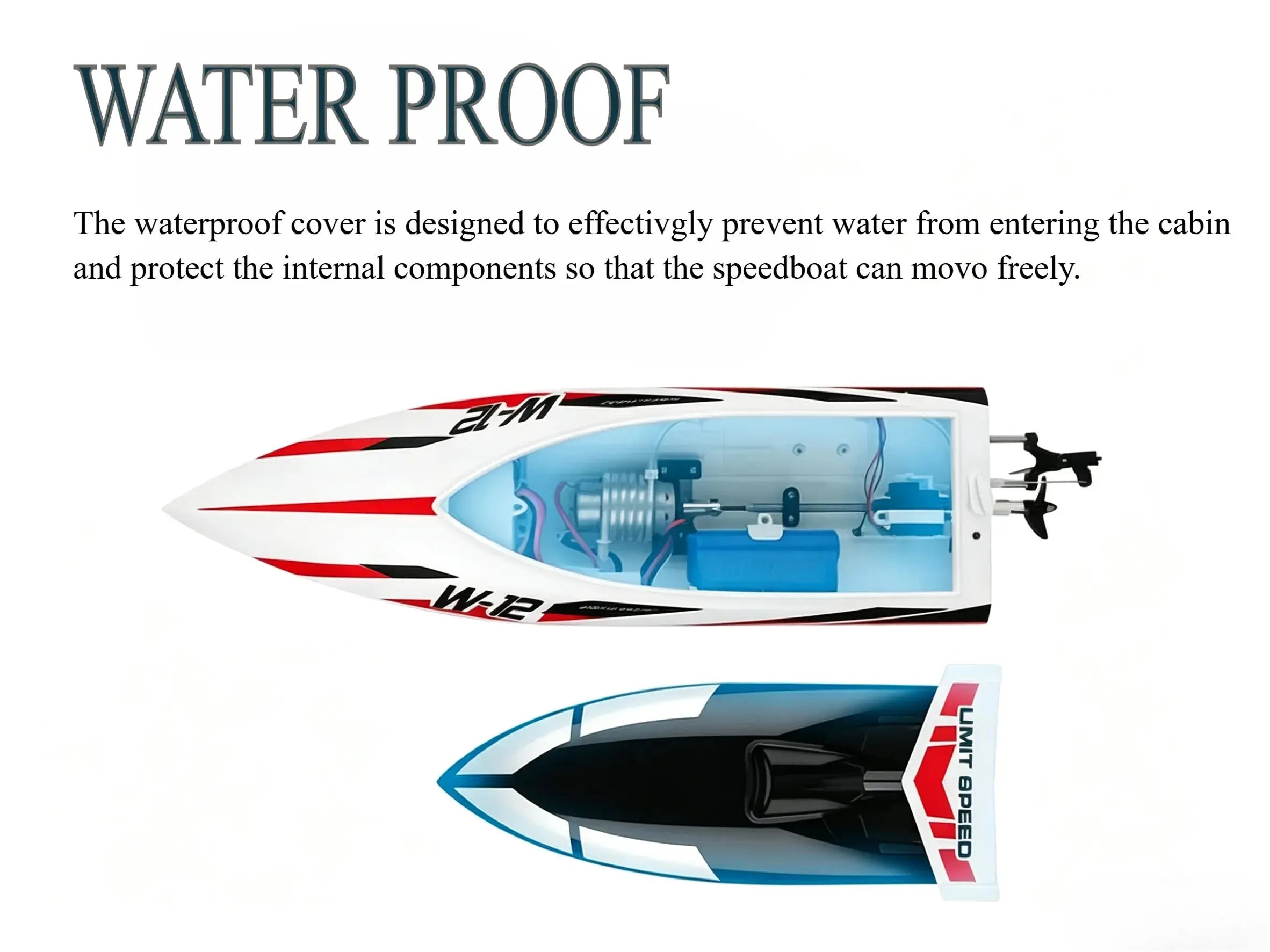 ZD912-A 35KM/H RC Boat with Self-Righting Design ZD-pro RC
