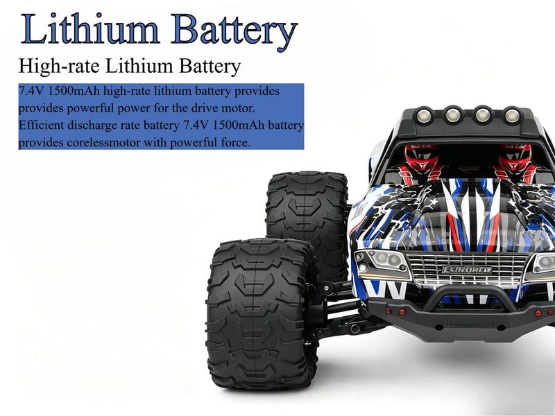 1:14 4WD RC Lowrider Off-Road Truck, Max 35km/h Electric Racing Car ZD-pro RC