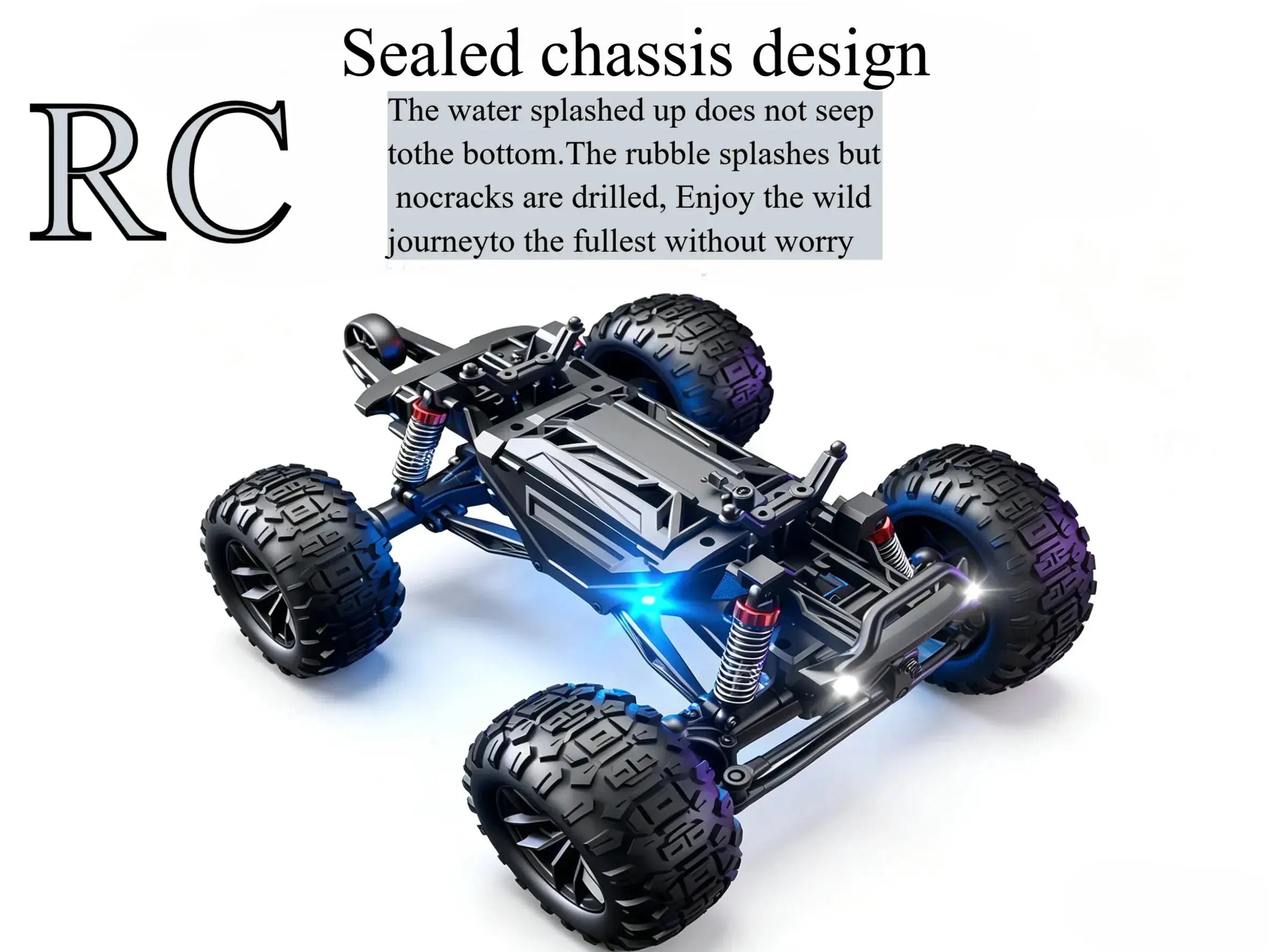 1:18 4WD RC Monster Truck, All-Terrain Off-Road Vehicle - ZD-pro RC