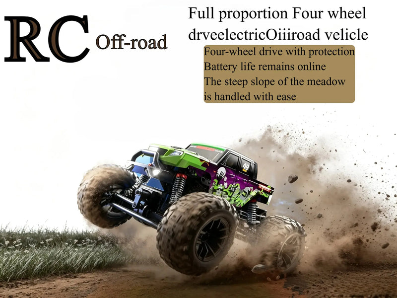 1:18 4WD RC Monster Truck, All-Terrain Off-Road Vehicle ZD-pro RC