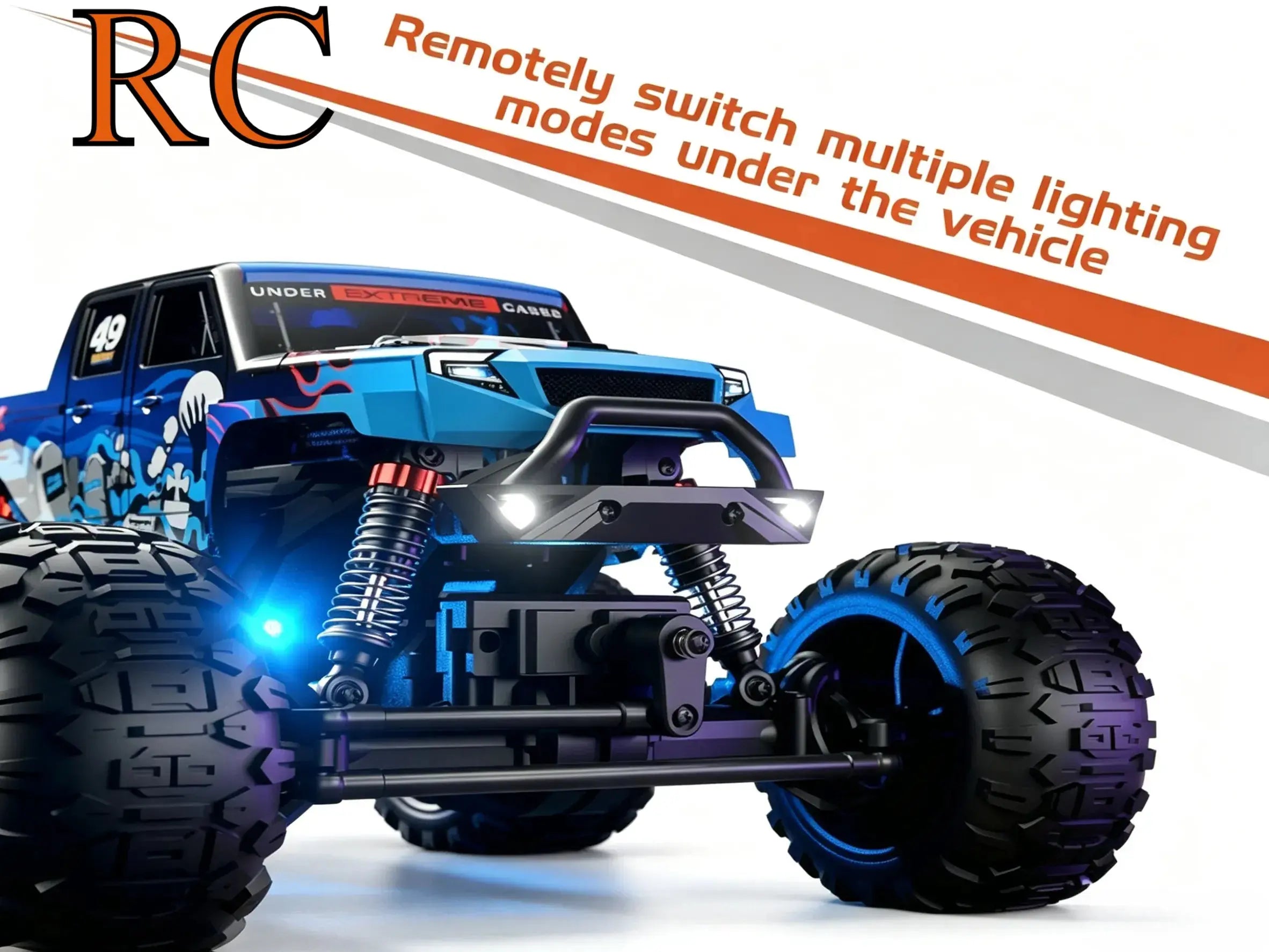 1:18 4WD RC Monster Truck, All-Terrain Off-Road Vehicle - ZD-pro RC