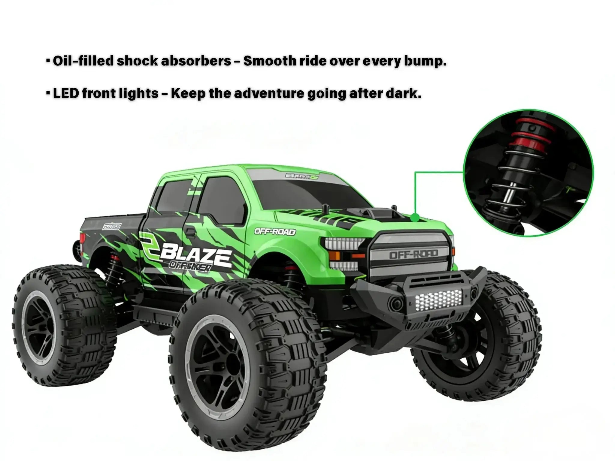 1:10 Brushless RC Monster Truck Shock absorption effect- ZD-pro RC