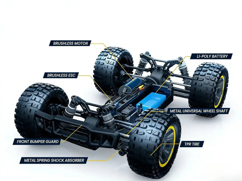 1:10 Brushless RC Monster Truck  Boby structure - ZD-pro RC