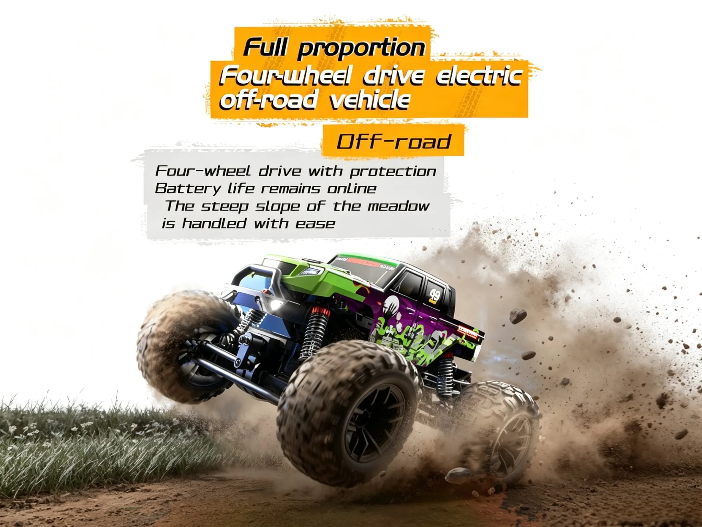 All Terrain Off-Road RC Monster Truck 1:18 4WD Tough Climbing ZD-pro RC