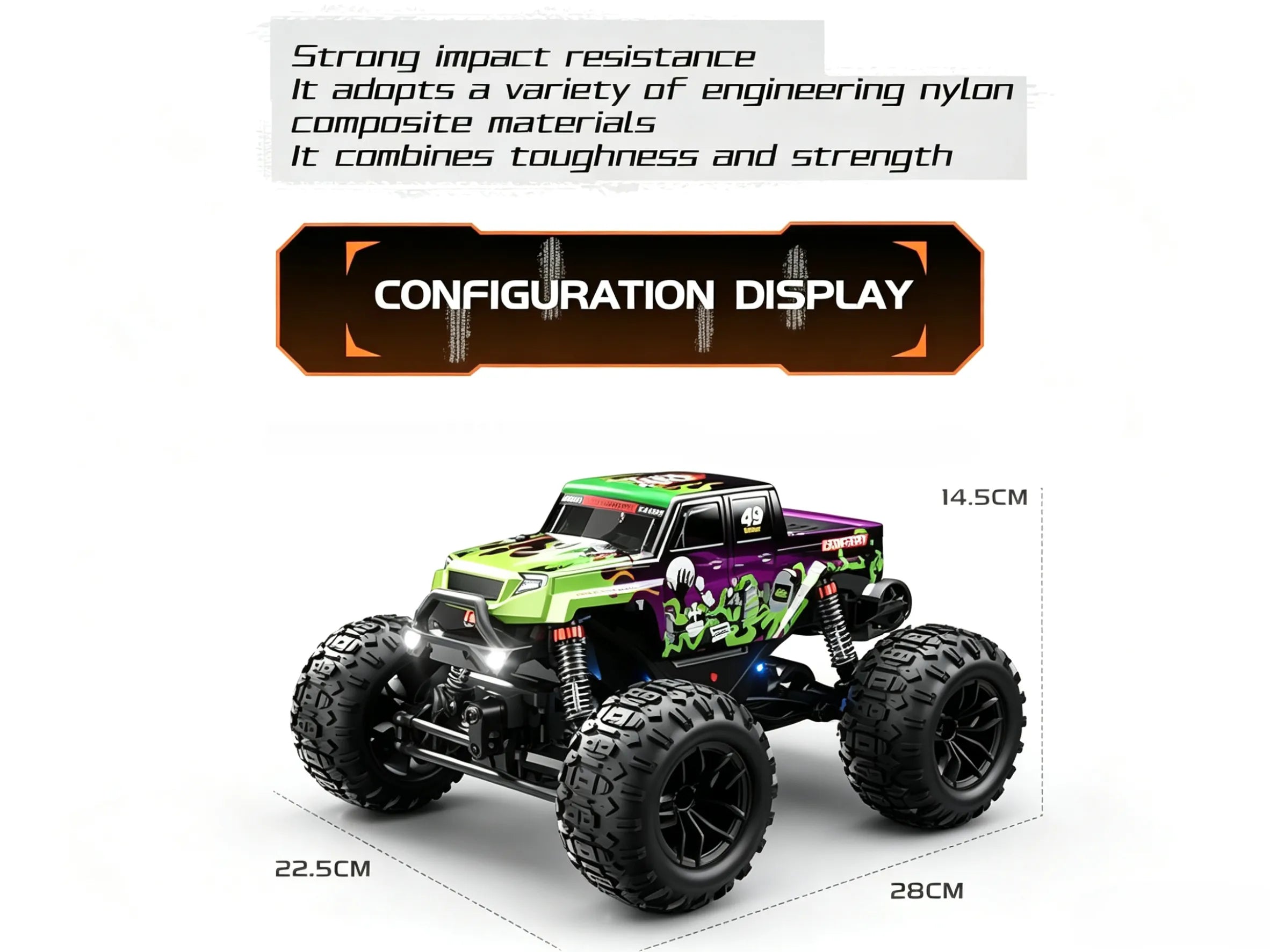 All Terrain Off-Road RC Monster Truck 1:18 4WD Tough Climbing ZD-pro RC