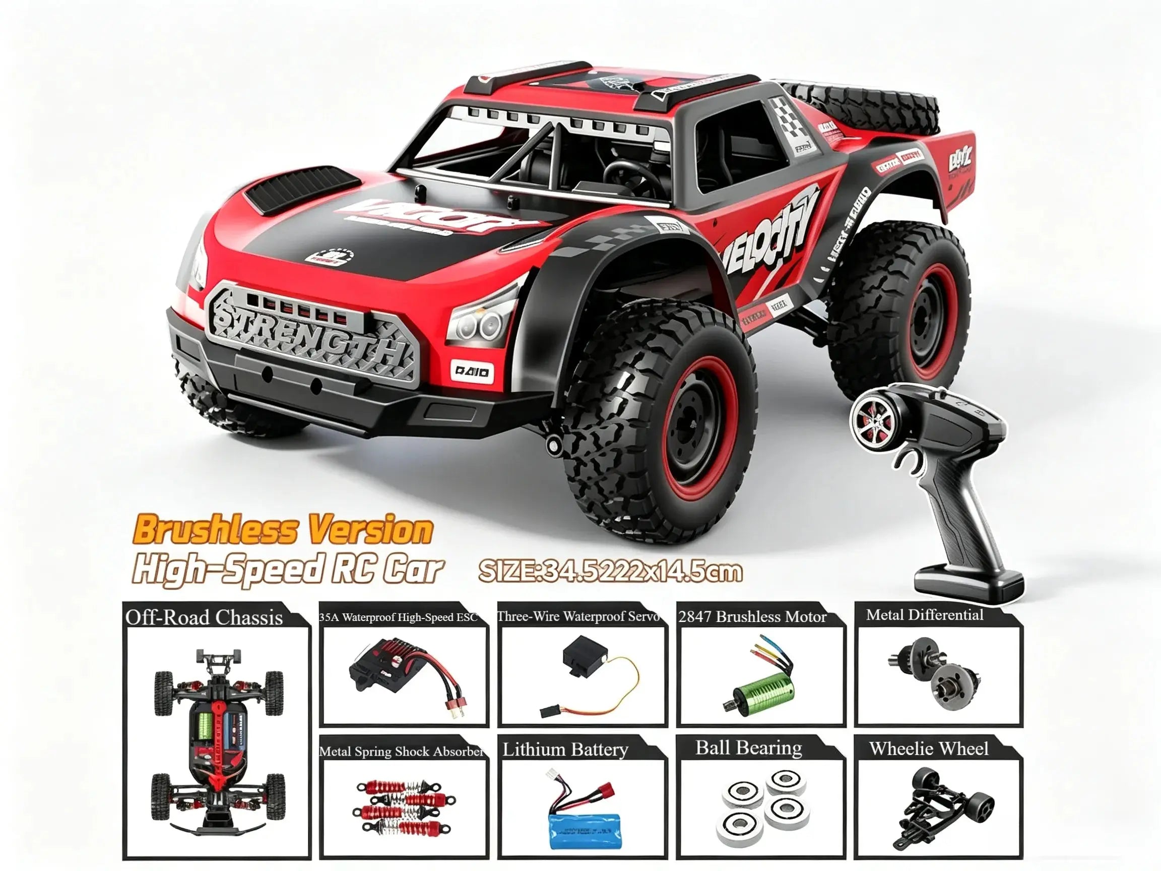 1:16 Short‑Course RC Truck 4WD Brushless & Brushed Off-Road Car ZD-pro RC