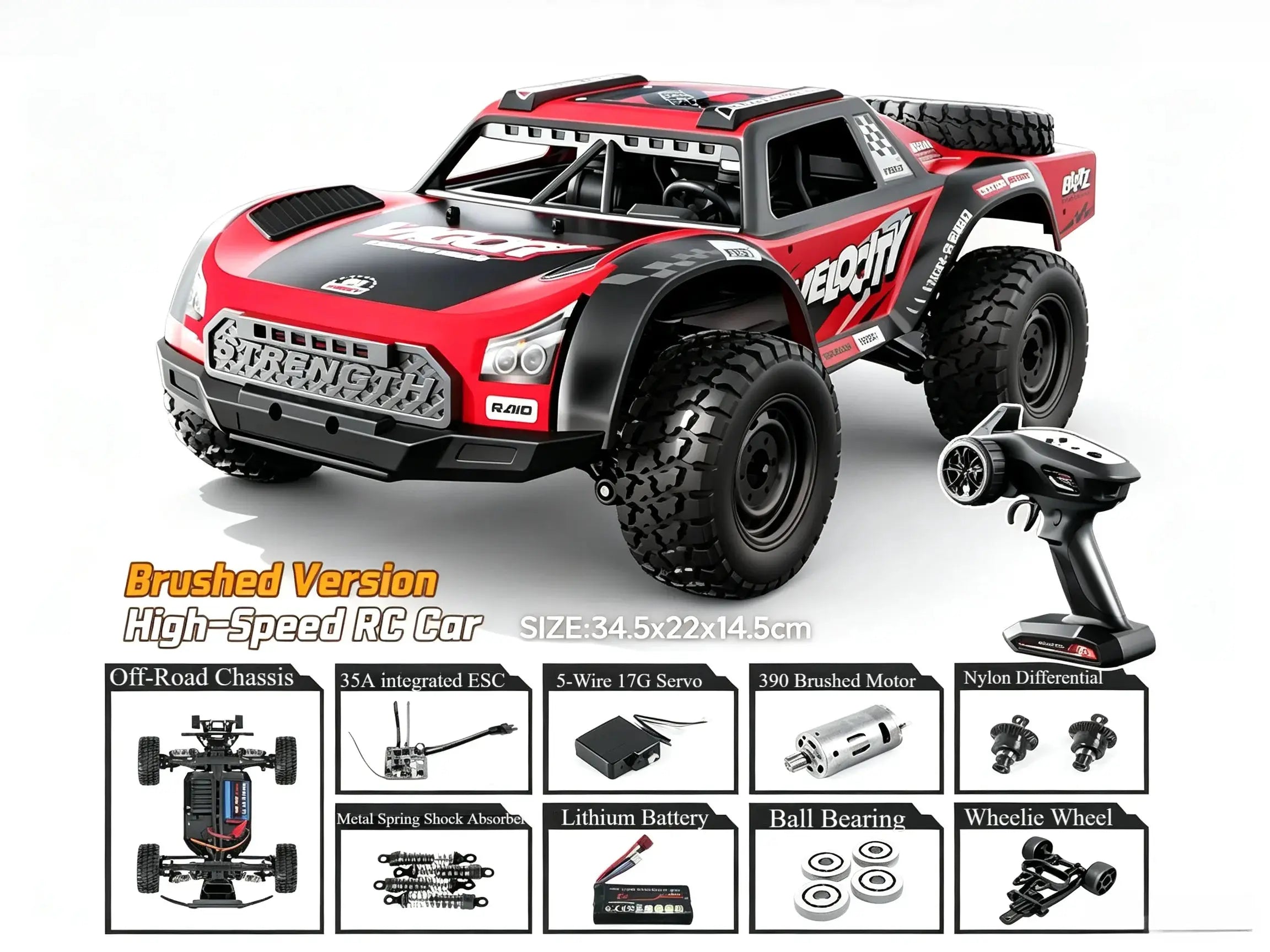 1:16 Short‑Course RC Truck 4WD Brushless & Brushed Off-Road Car ZD-pro RC