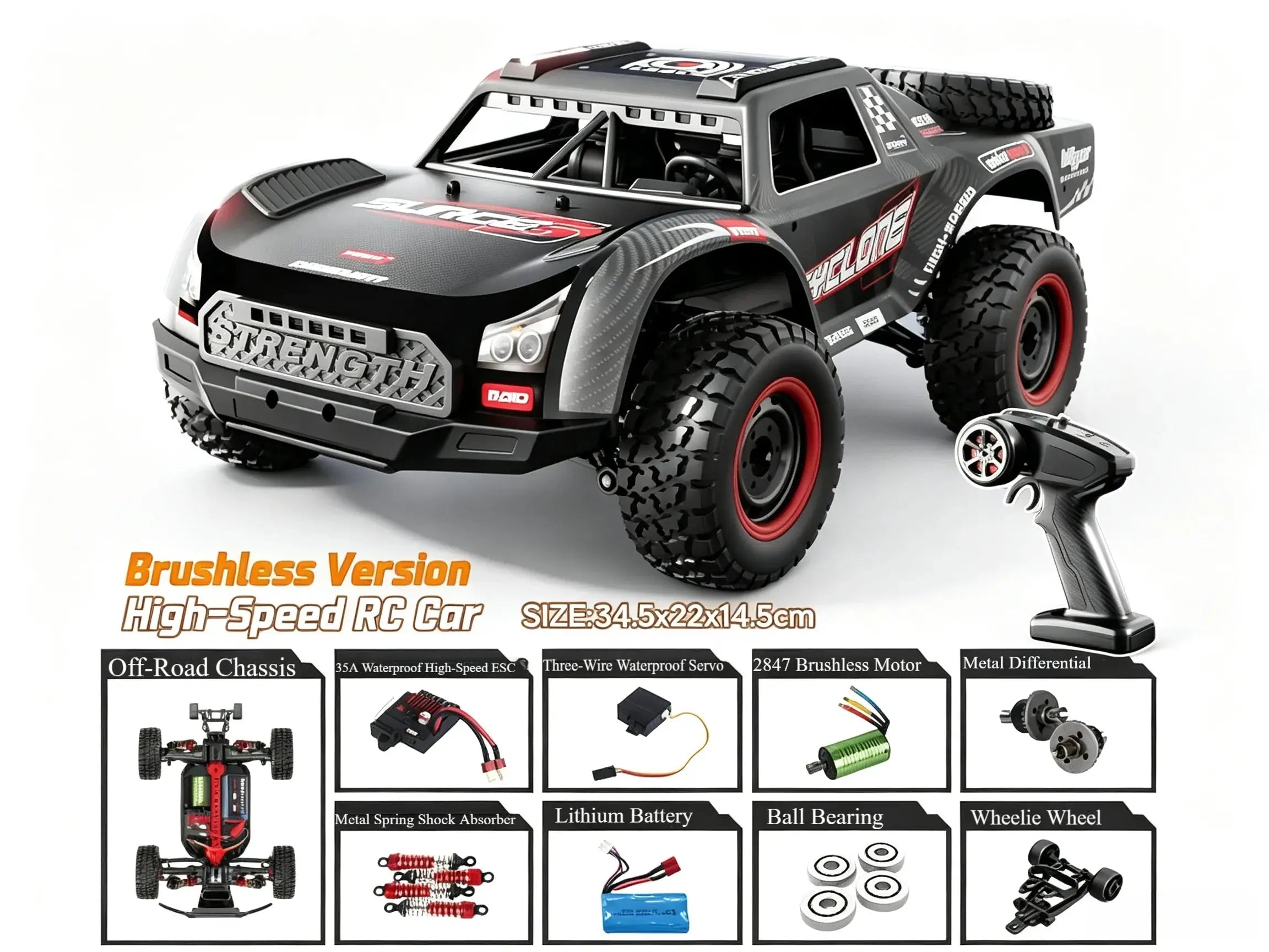 1:16 Short‑Course RC Truck 4WD Brushless & Brushed Off-Road Car ZD-pro RC