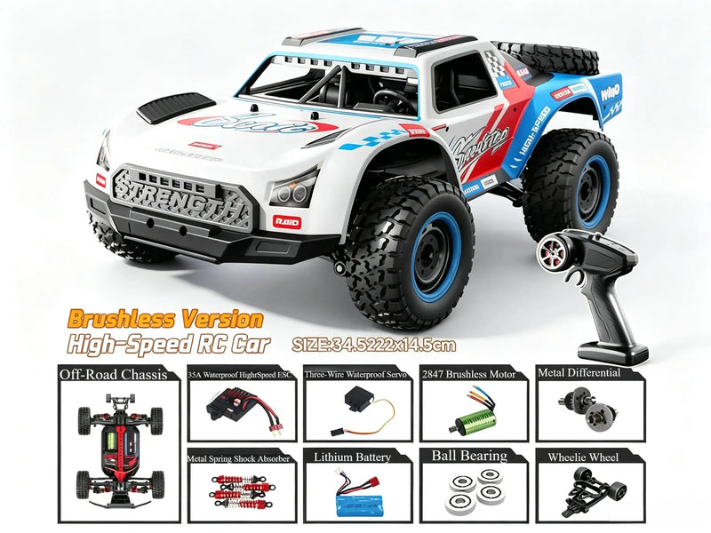1:16 Short‑Course RC Truck 4WD Brushless & Brushed Off-Road Car ZD-pro RC
