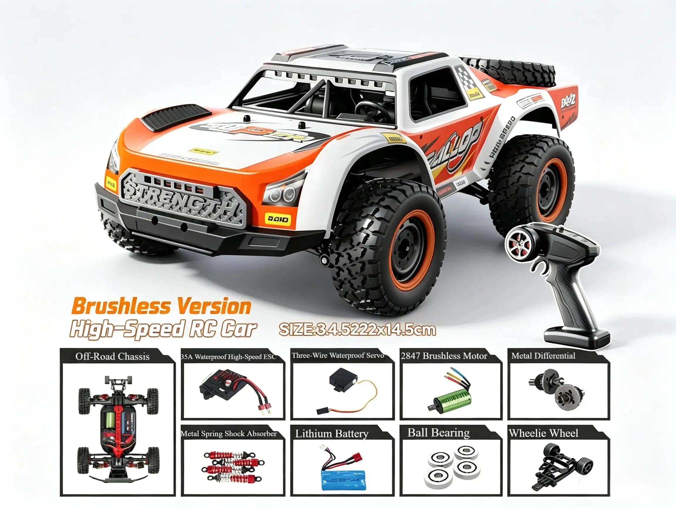 1:16 Short‑Course RC Truck 4WD Brushless & Brushed Off-Road Car ZD-pro RC