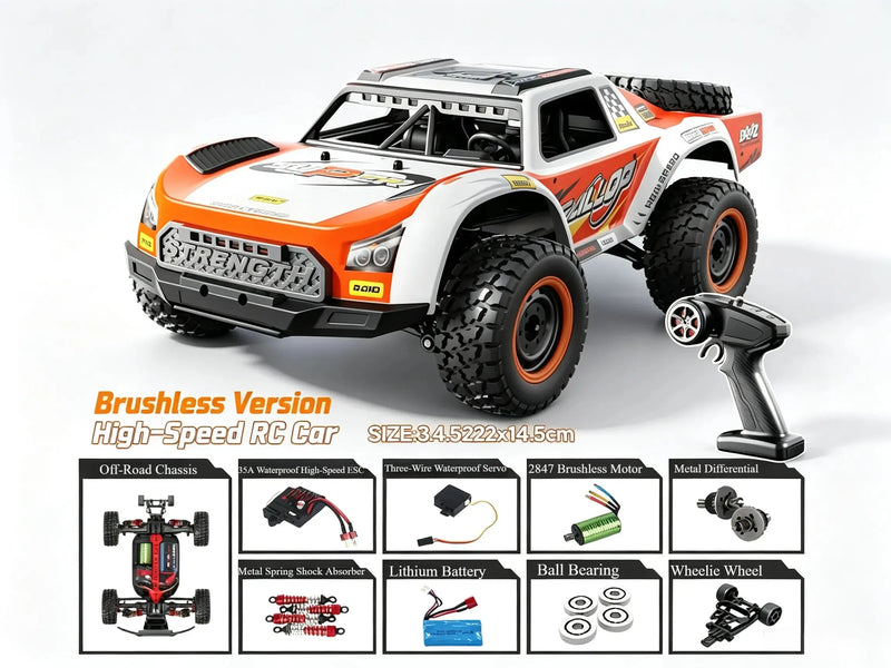 1:16 Short‑Course RC Truck 4WD Brushless & Brushed Off-Road Car ZD-pro RC