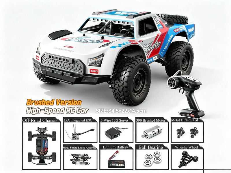 1:16 Short‑Course RC Truck 4WD Brushless & Brushed Off-Road Car ZD-pro RC