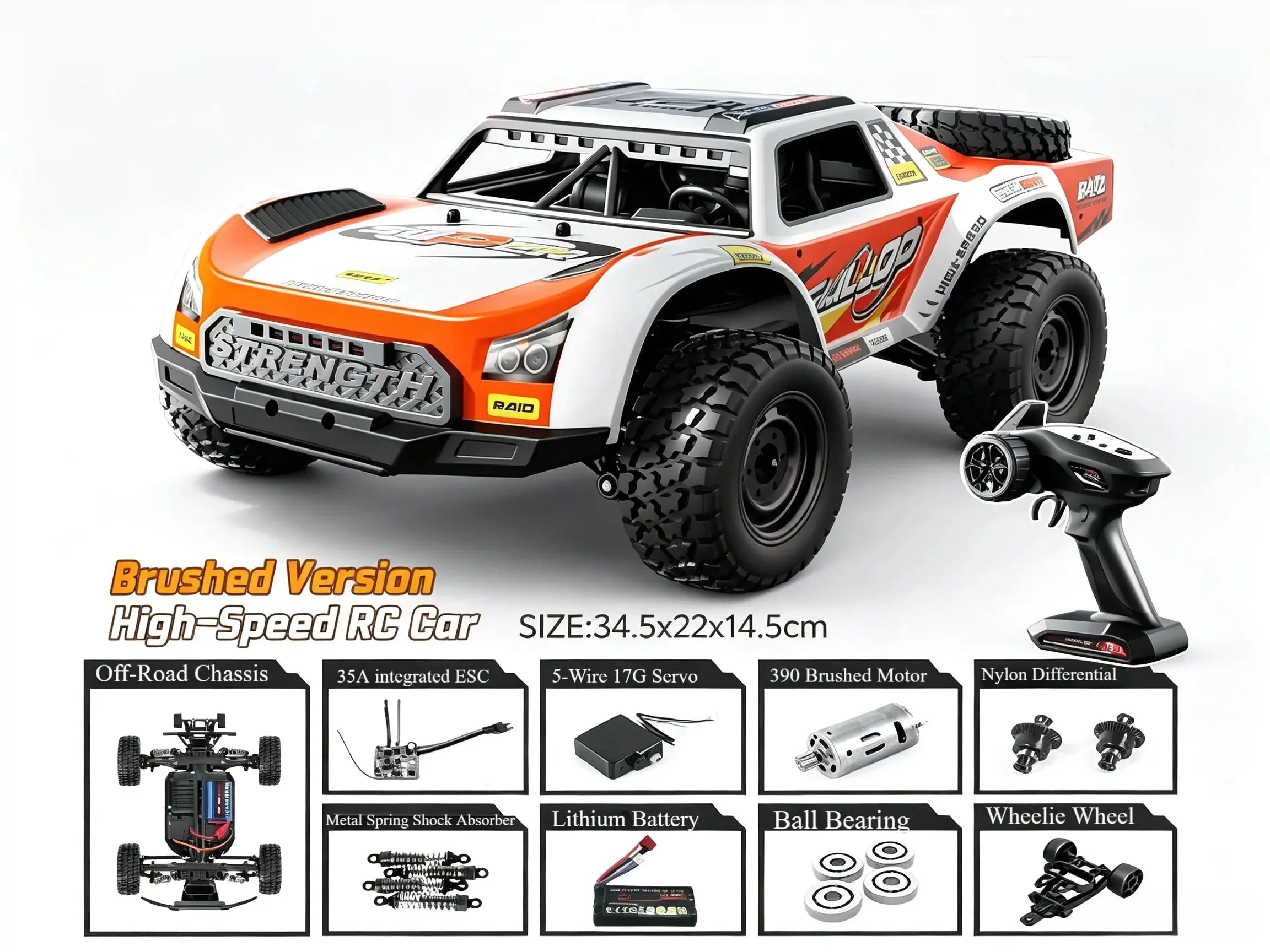 1:16 Short‑Course RC Truck 4WD Brushless & Brushed Off-Road Car ZD-pro RC