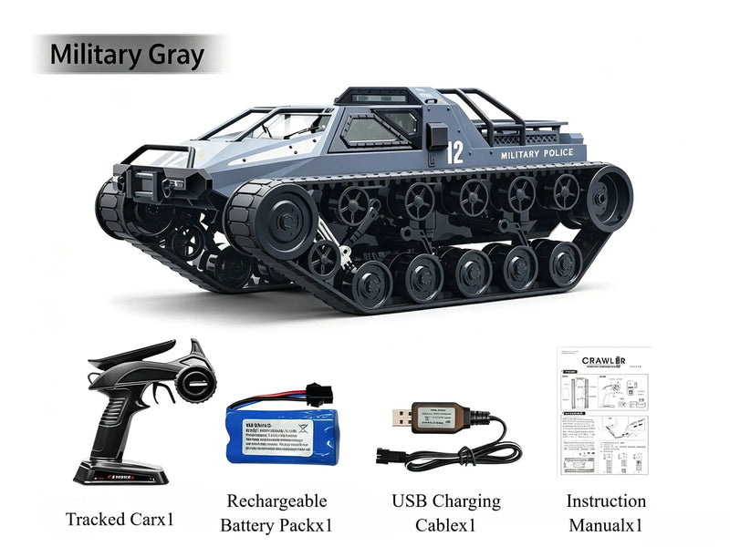 Full‑Proportional Tracked RC Crawler With LED Lights 360° Rotatable ZD-pro RC