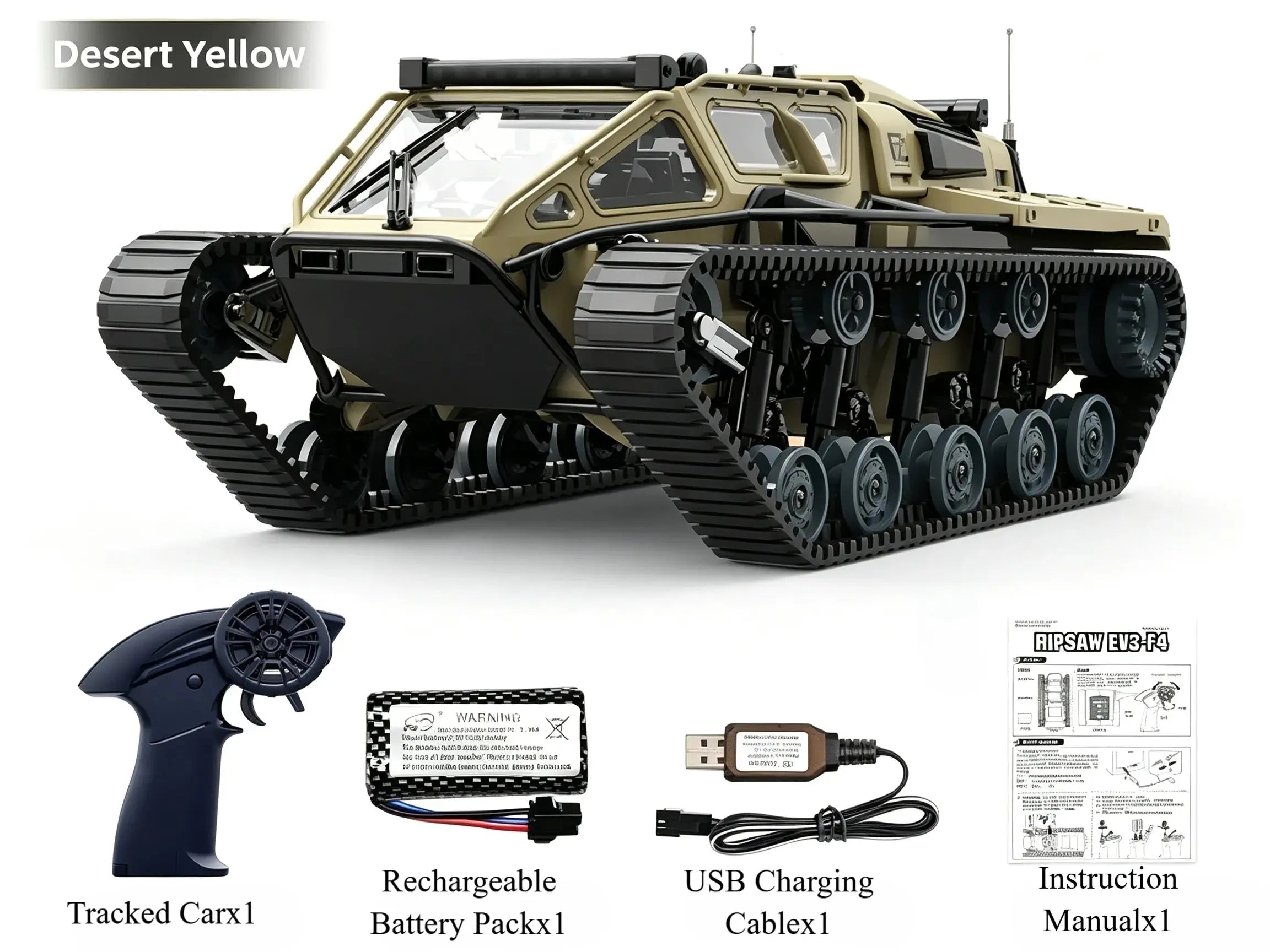 Full‑Proportional Tracked RC Crawler With LED Lights 360° Rotatable ZD-pro RC