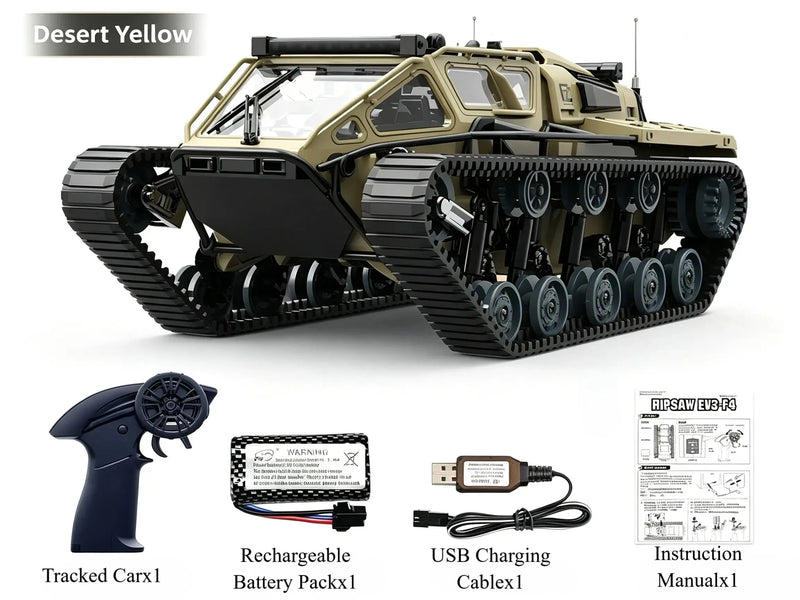 Full‑Proportional Tracked RC Crawler With LED Lights 360° Rotatable ZD-pro RC