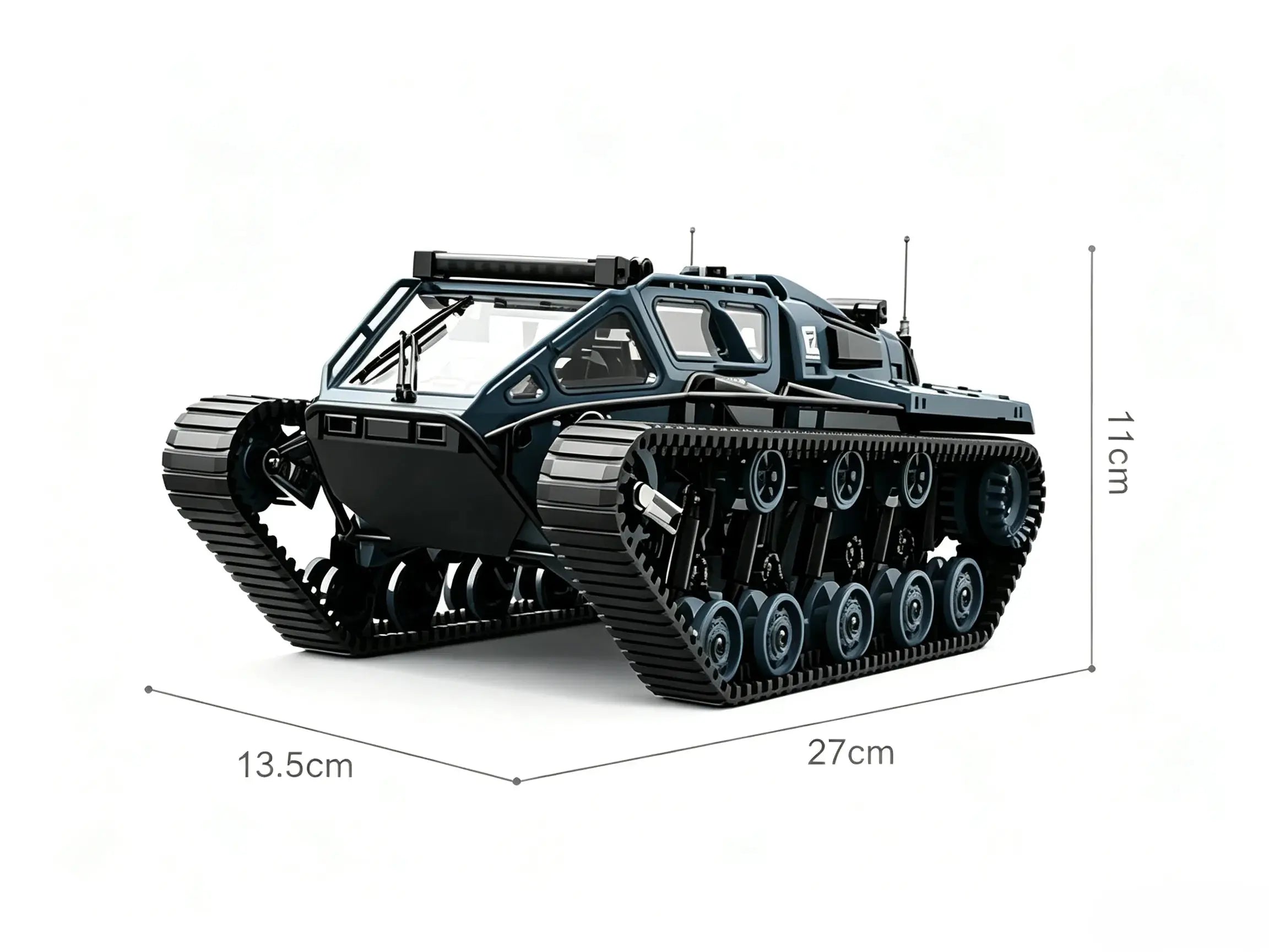 Full‑Proportional Tracked RC Crawler With LED Lights 360° Rotatable ZD-pro RC