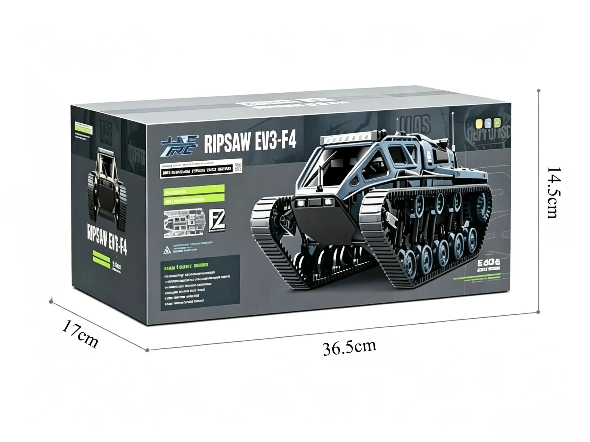 Full‑Proportional Tracked RC Crawler With LED Lights 360° Rotatable ZD-pro RC