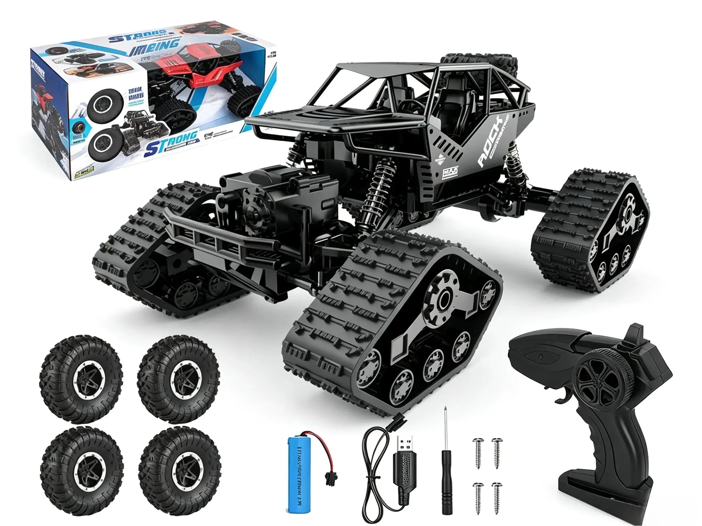 4WD Tracked RC Rock Crawler All‑Terrain Off‑Road Hobby Toy ZD-pro RC