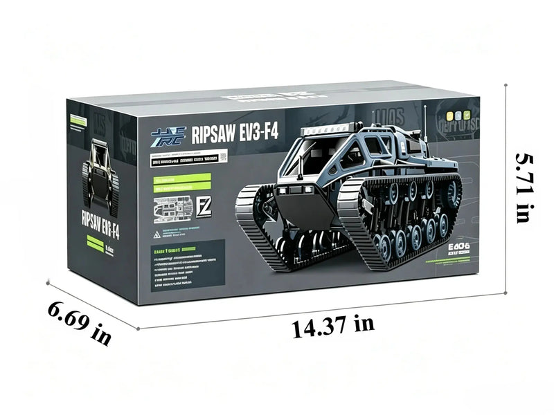 Full‑Proportional Tracked RC Crawler With LED Lights 360° Rotatable ZD-pro RC