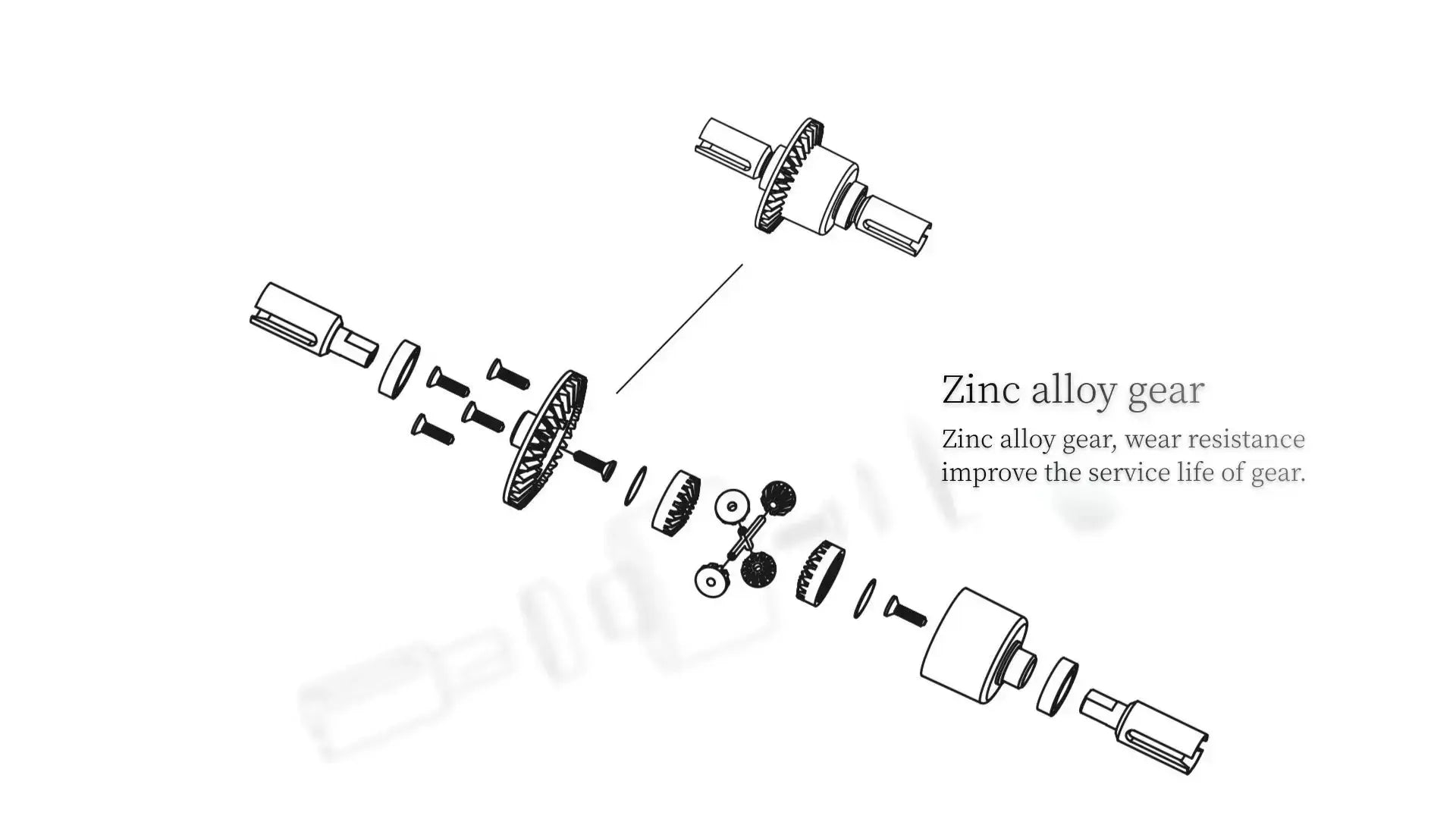 1:18 Monster Bigfoot Car Decomposition diagram - ZD-pro RC