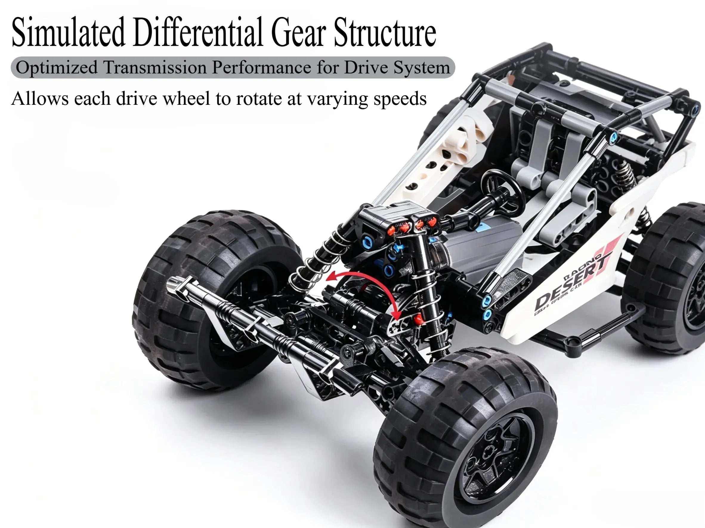 Dual Mode control car racing Desert Off-Road Car 394-Piece DIY RC Vehicle ZD-pro RC