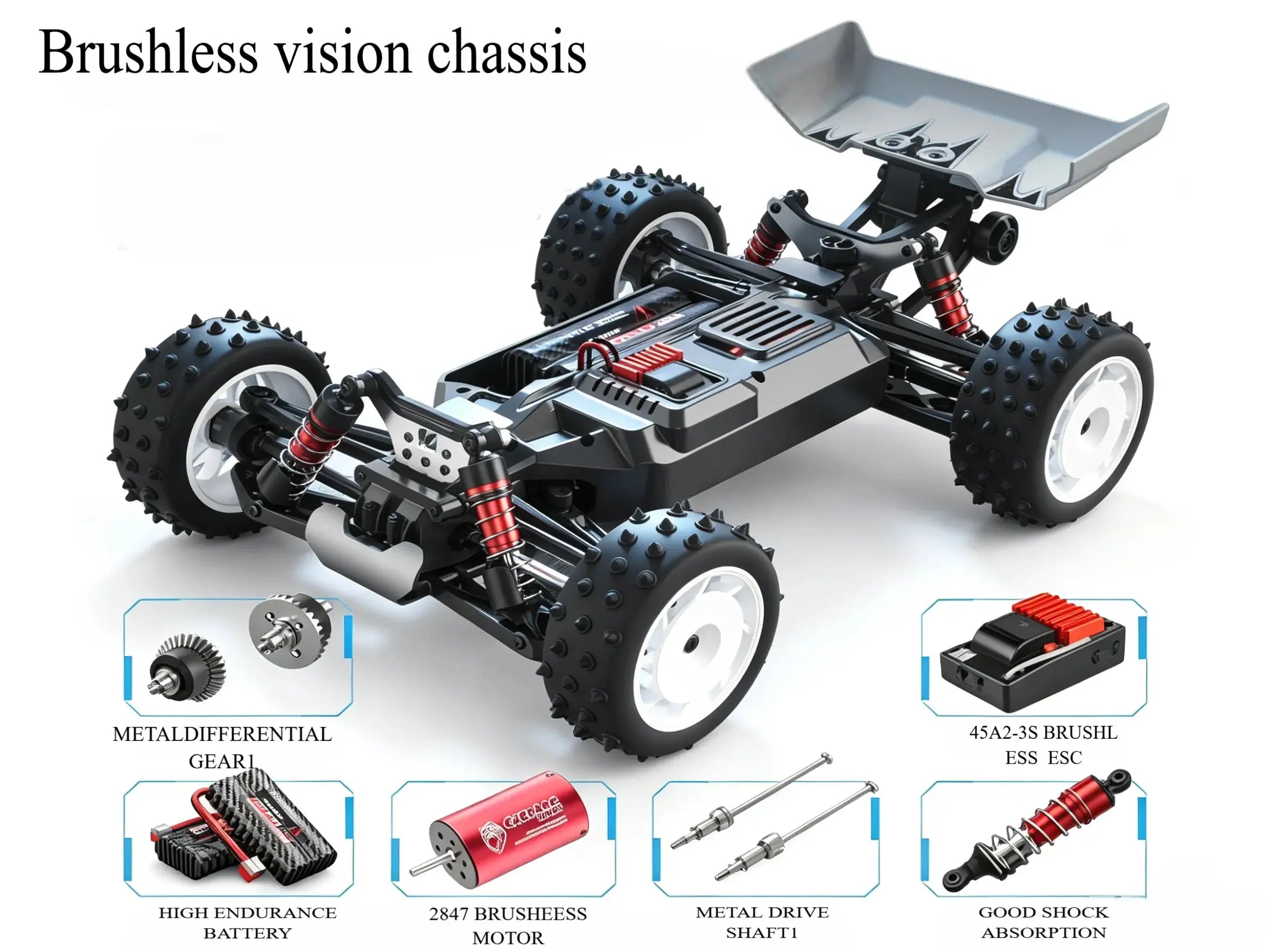 1/16 4WD control car racing Off-Road Buggy | Brushed & Brushless Two Power Options ZD-pro RC