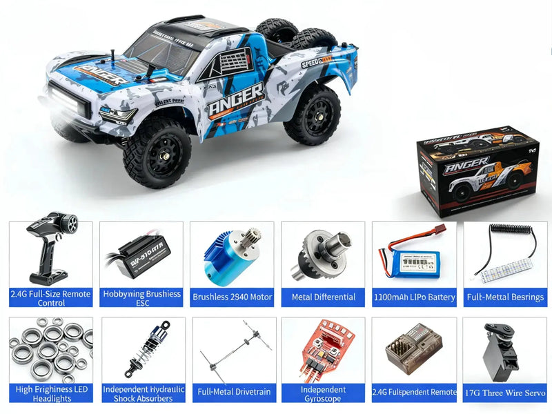 1:16 4WD Brushless Drag Racing RC Trucks ZD-pro RC