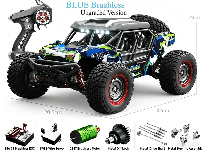 1/16 Scale 4WD High Speed Monster Truck for All Terrains ZD-pro RC