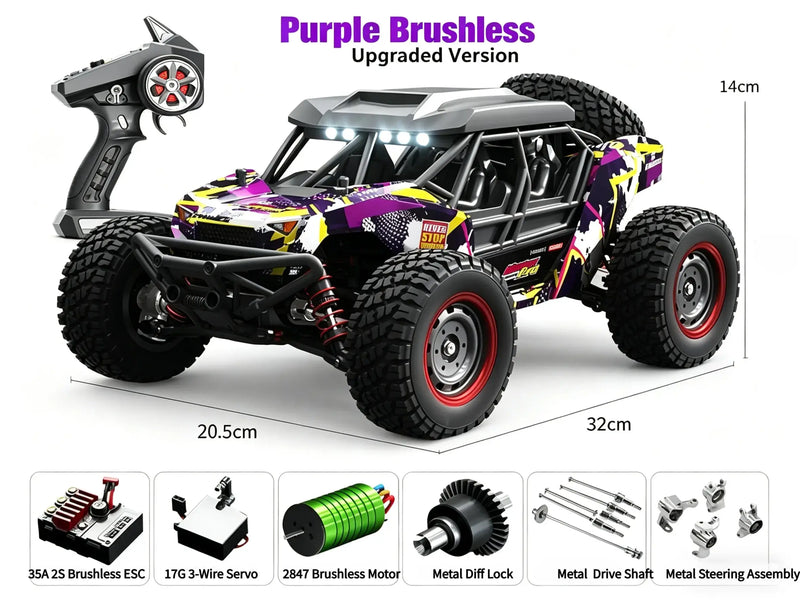 1/16 Scale 4WD High Speed Monster Truck for All Terrains ZD-pro RC