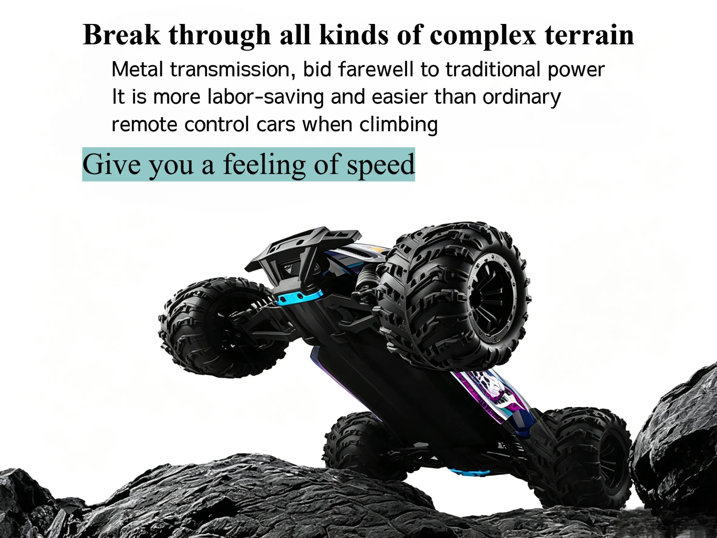 1:16 4WD High Speed Monster Truck Toy for Kids & Adults ZD-pro RC